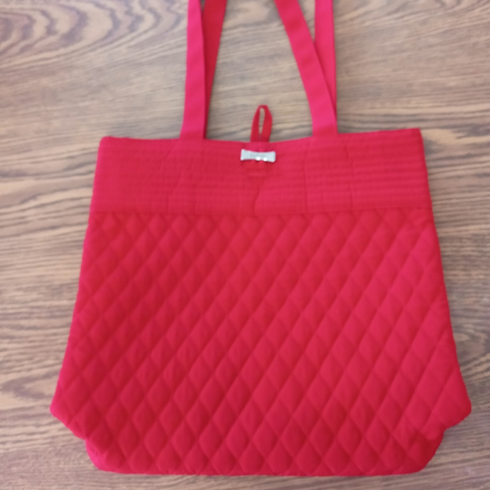 Vera Bradley Red Quilted Tote Bag